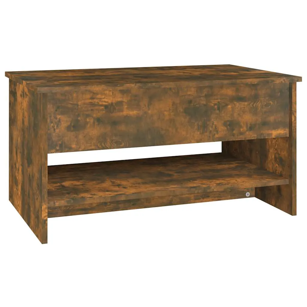 Moderner Couchtisch 80 x 50 x 40 cm in Räuchereiche mit Stauraum