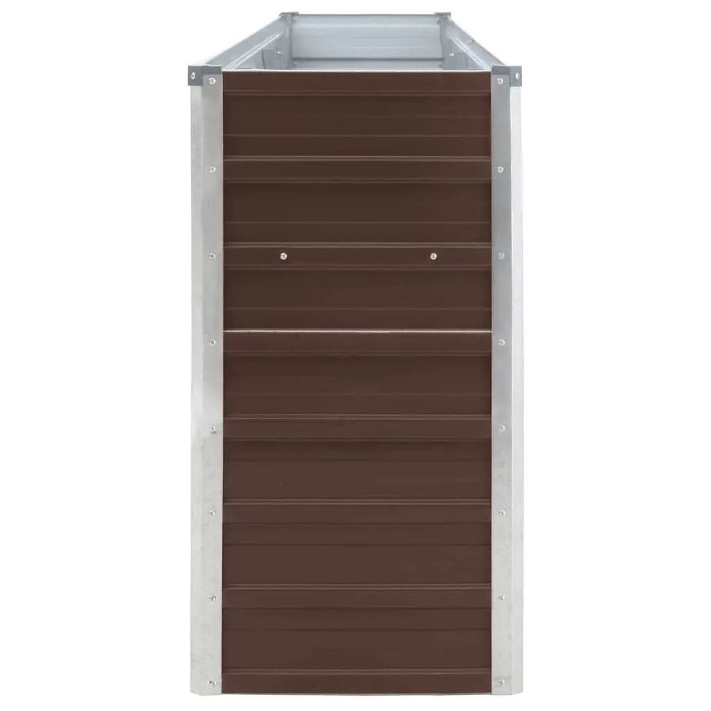 Hochbeet aus verzinktem Stahl 320 x 40 x 77 cm Braun