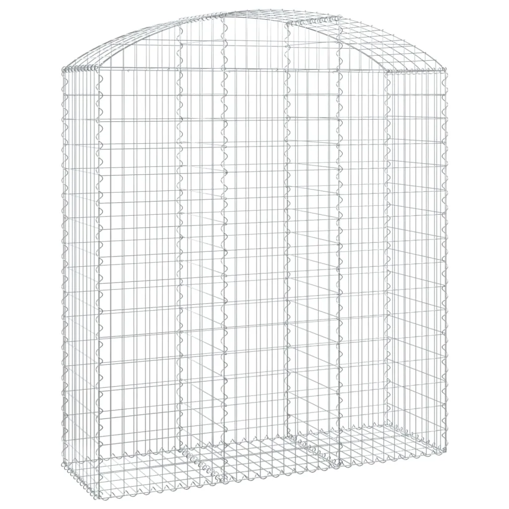 Gabionenkorb verzinktes Eisen 150x50x160/180 cm Silber