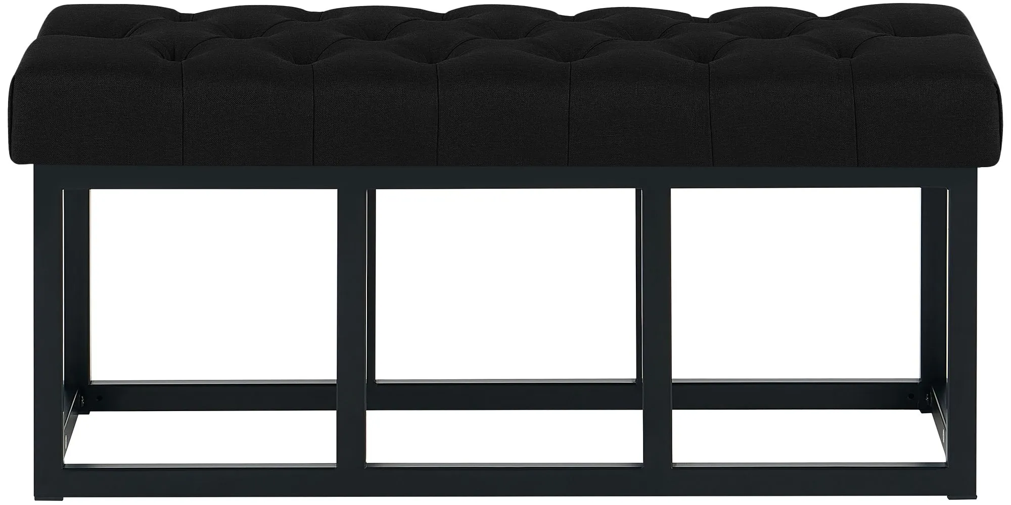 Sitzbank Amun 100x38x46 cm schwarz