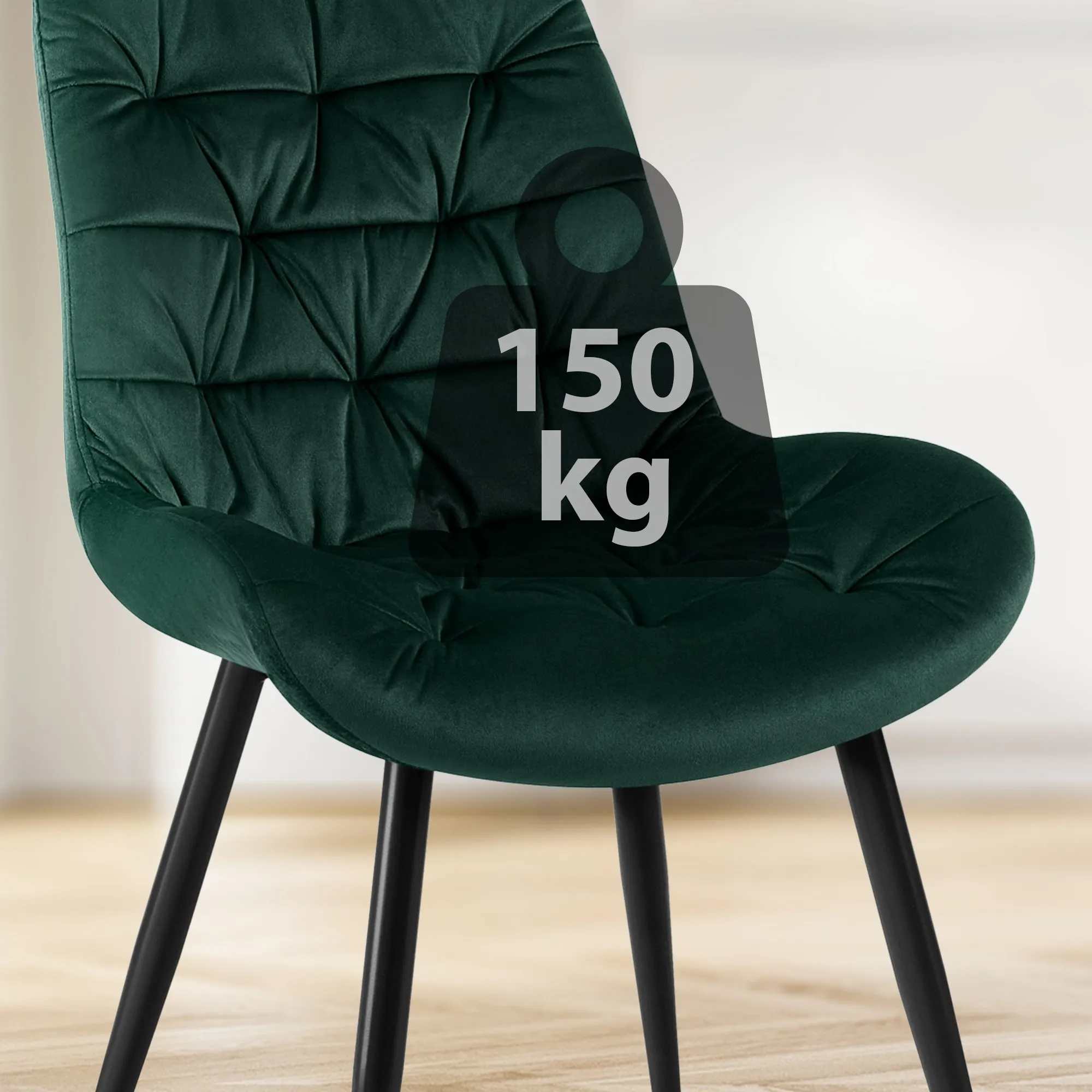 Esszimmerstuhl Rossford 85x56x63 cm Grün