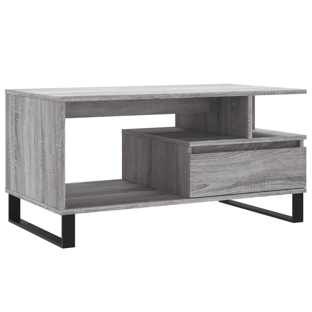 Couchtisch Grau Sonoma 90x49x45 cm Holzwerkstoff Couchtisch Grau Sonoma 90x49x45 cm Holzwerkstoff