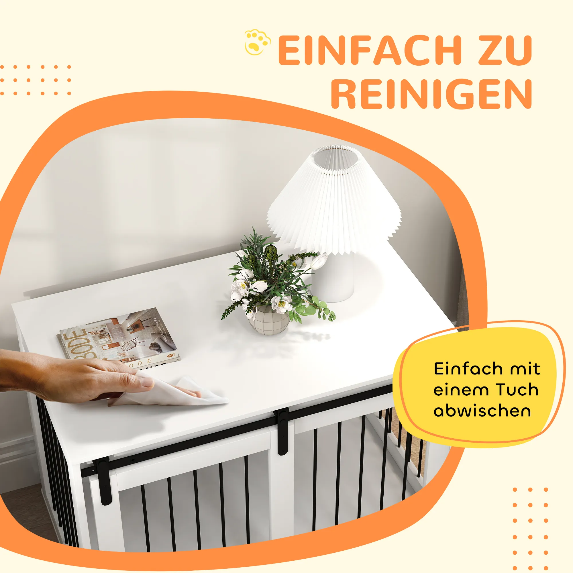 Hundekäfig Weiß 98L x 58B x 61H cm