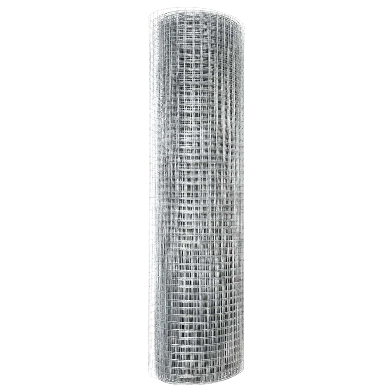 Geschweißter Drahtzaun Silber 2500 x 80 cm für den Außenbereich