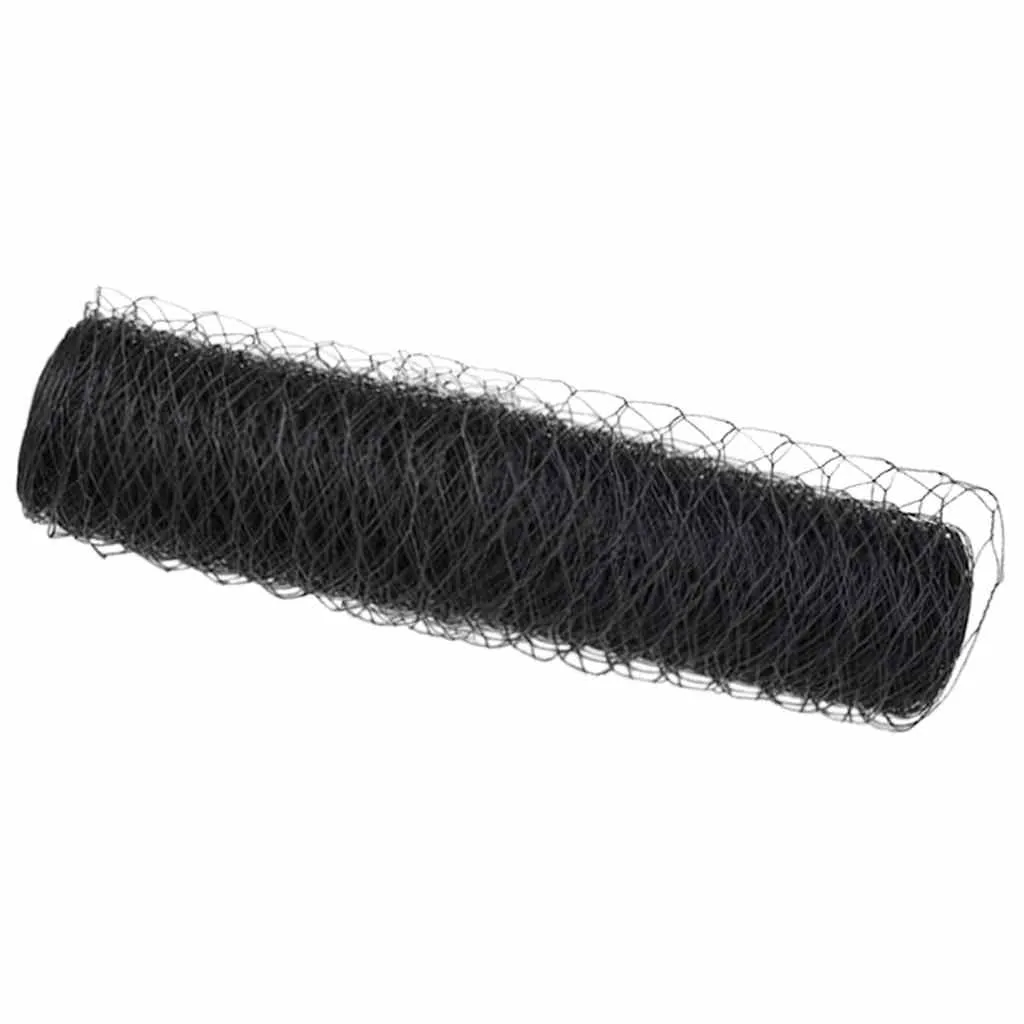 Hexagonzaun PVC Grau 100 x 0,4 m – moderner Garten- und Terrassenzaun