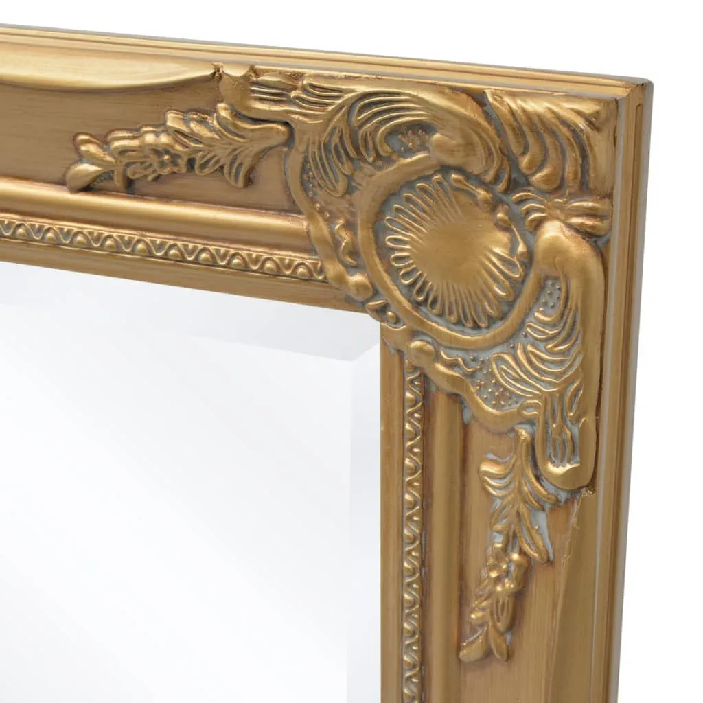 Barock-Wandspiegel 100 x 50 cm in Golden mit Holzrahmen