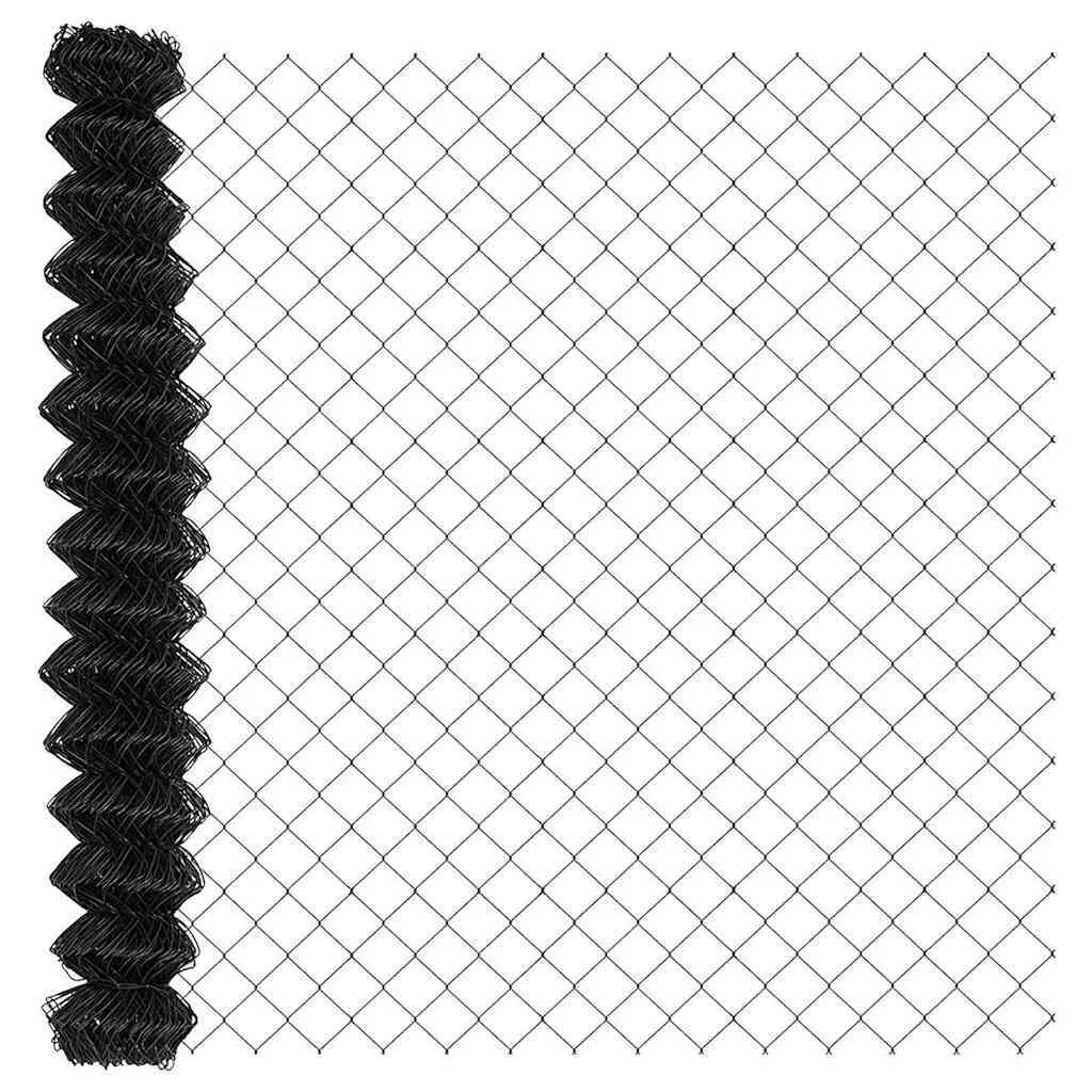 Zaunpfosten-Set Grau Stahl PVC 2500 x 3,2 x 160 cm