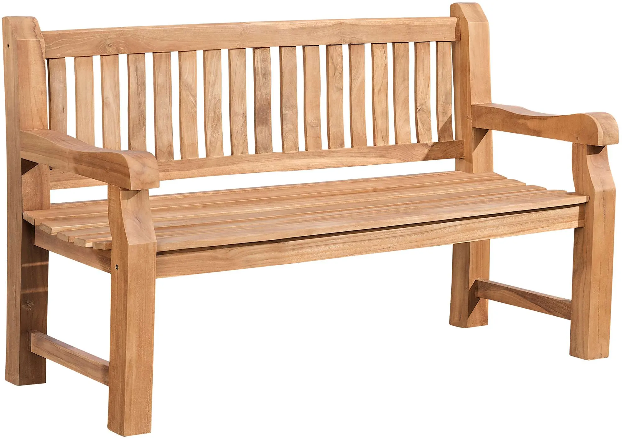 Gartenbank Jackson V2 150x61x93 Naturholz Teak