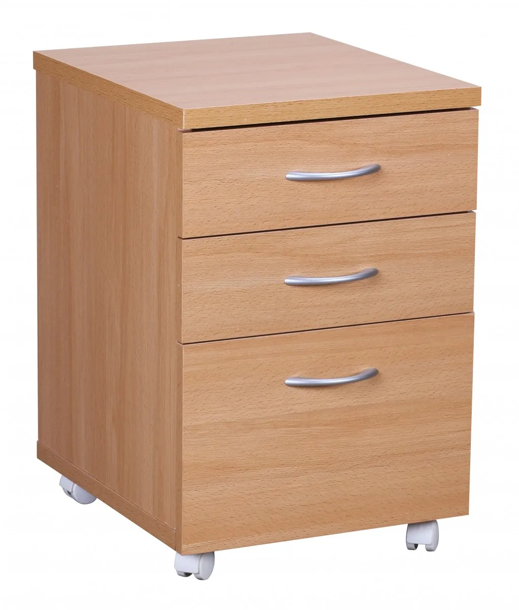 tinkaro Rollcontainer eckig FELICE Holz Konsolentisch Braun tinkaro Rollcontainer eckig FELICE Holz Konsolentisch Braun