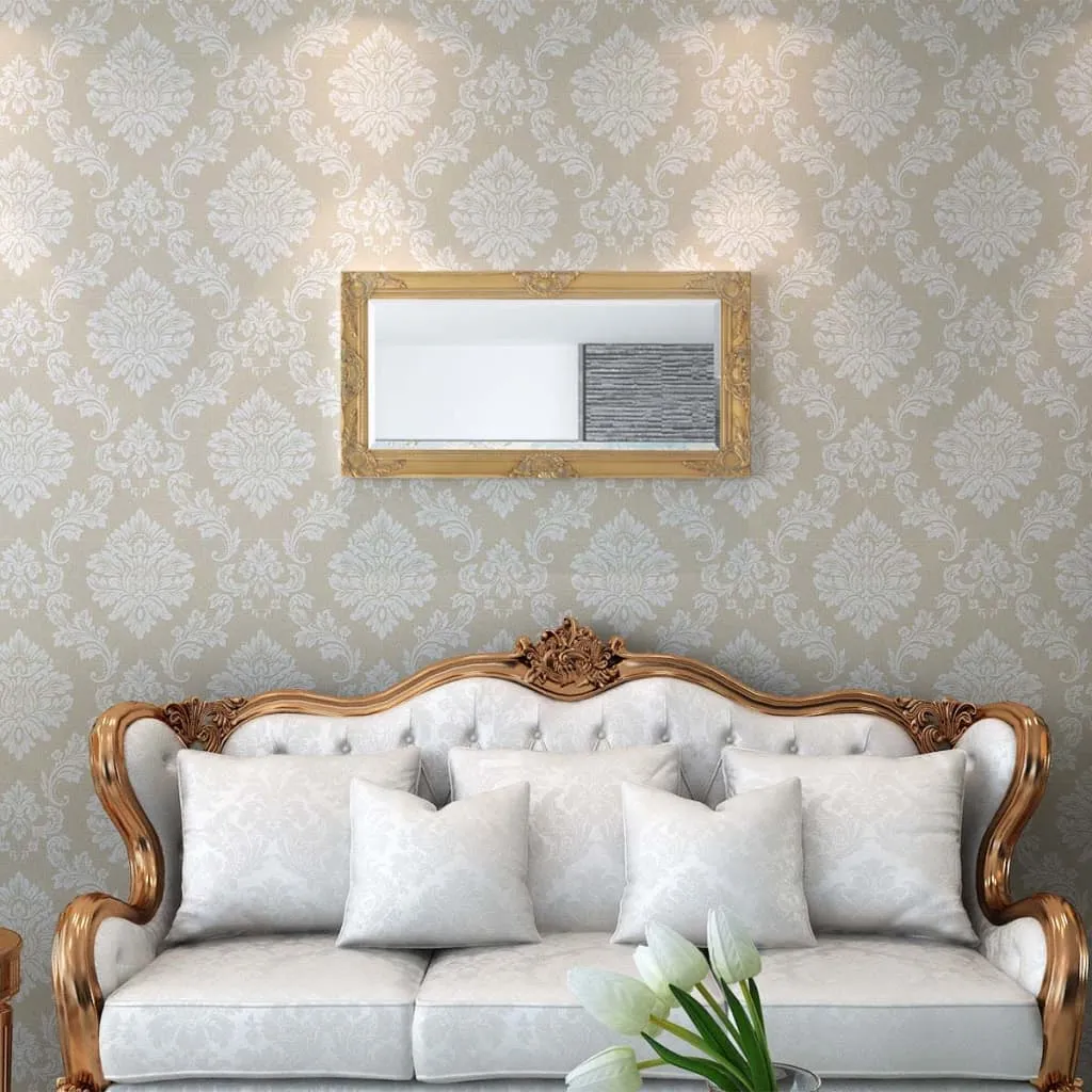 Barock-Wandspiegel 100 x 50 cm in Golden mit Holzrahmen