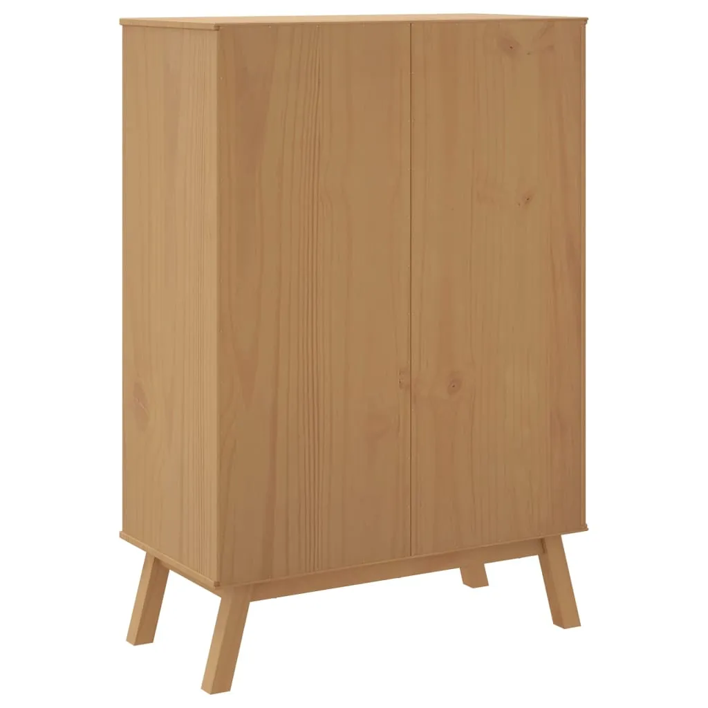 Sideboard aus massivem Kiefernholz Braun 85 x 43 x 125 cm