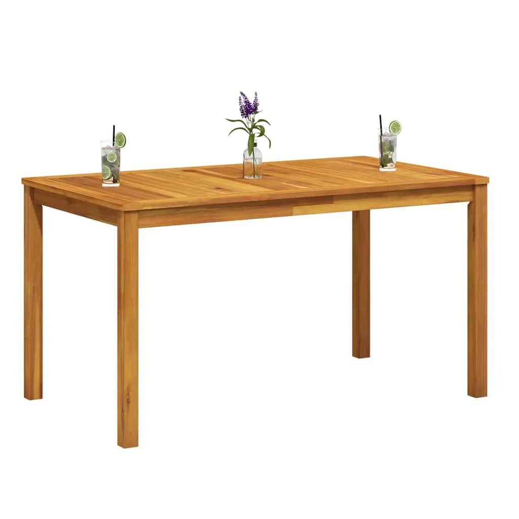 Gartentisch 140x80x74 cm Massivholz Akazie