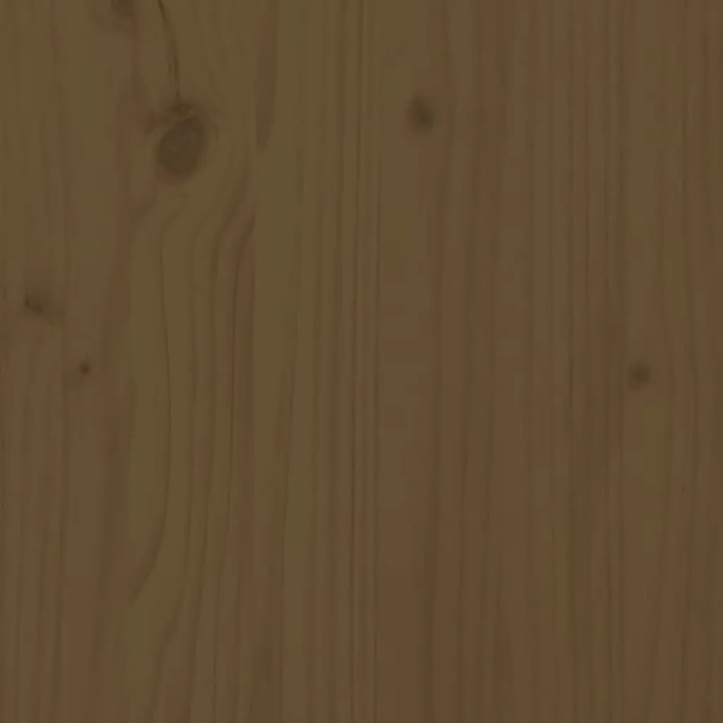Trendiger Wand-Nachttisch aus massivem Kiefernholz 40x29,5x22 cm Honigbraun