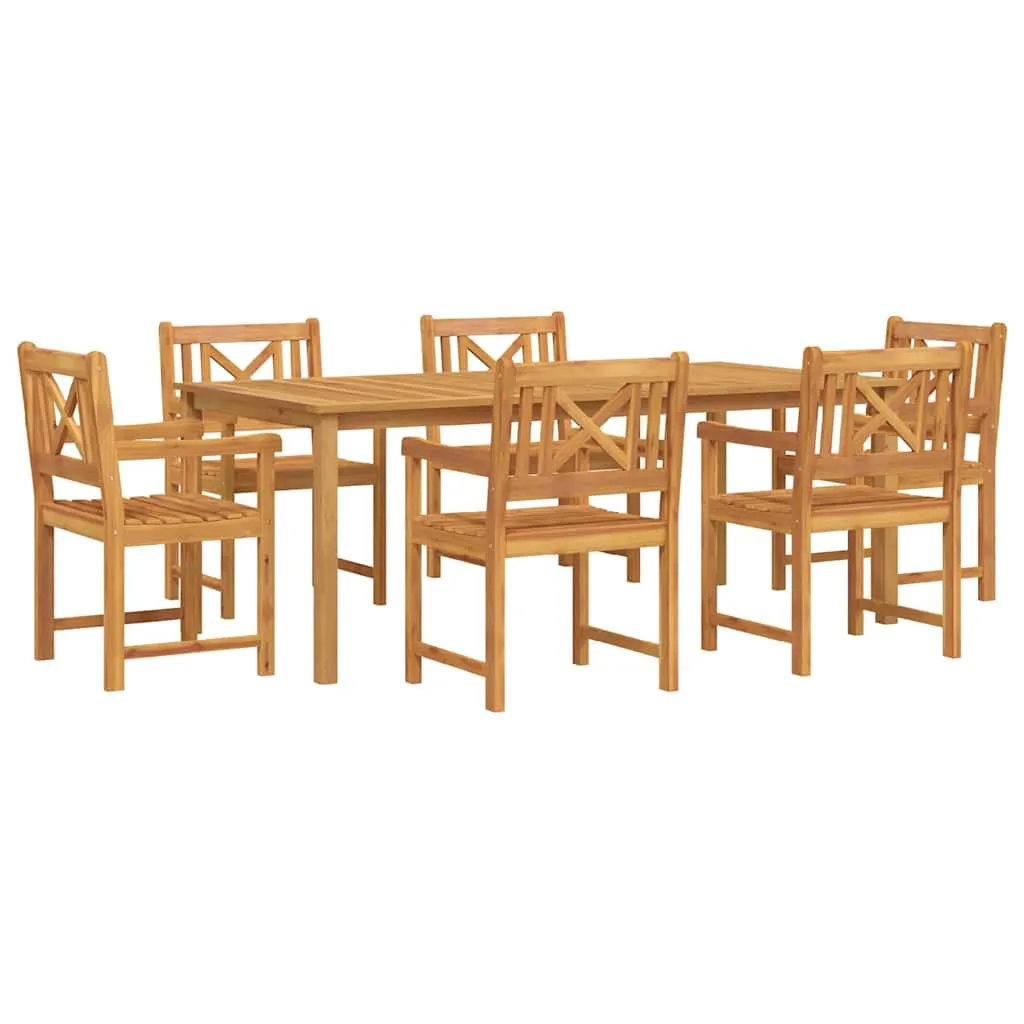 Rustikales Garten-Esszimmer-Set Echtholz 180x90x75 cm Braun