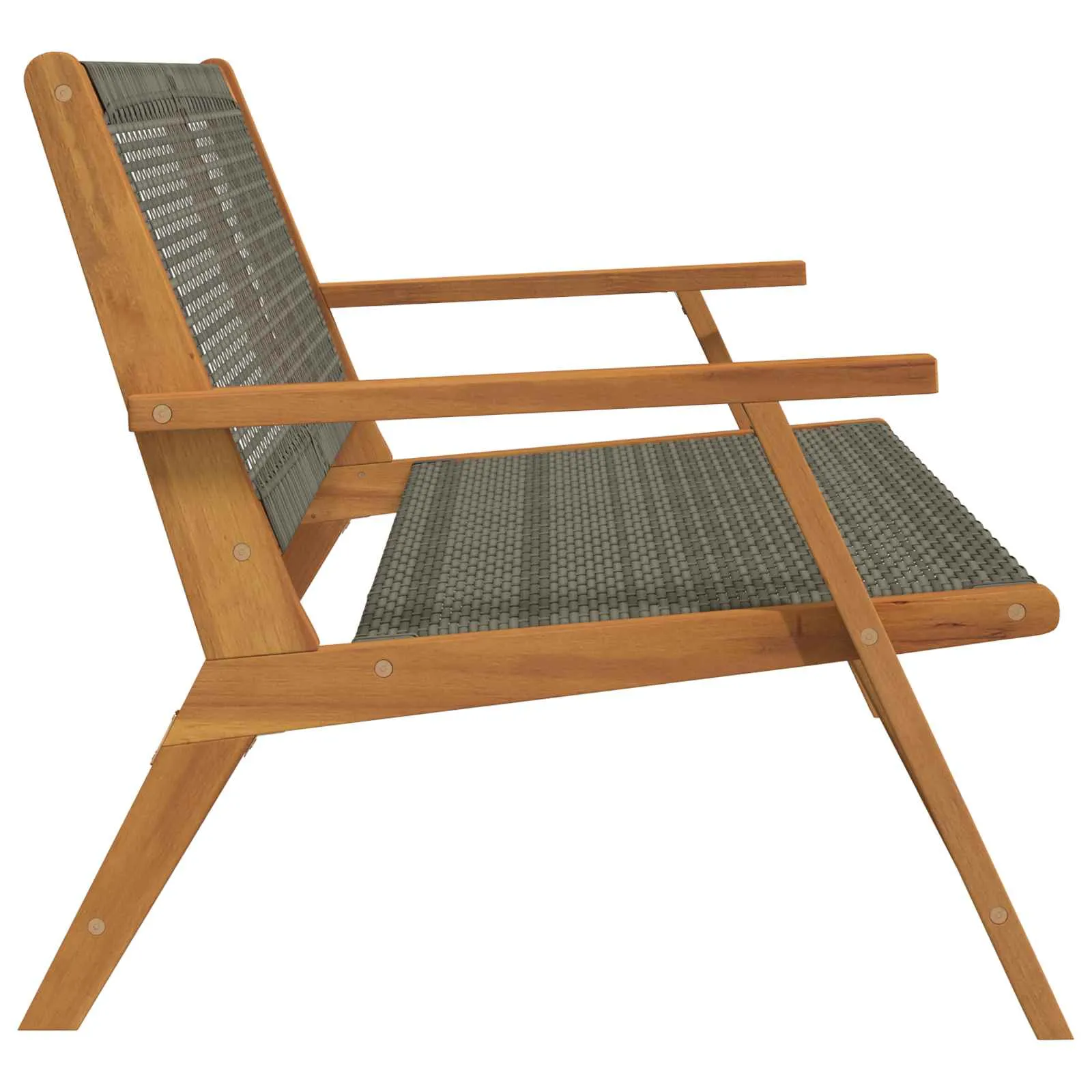 Modernes Gartenmöbel-Set Echtholz 122 x 78 x 73 cm Grau
