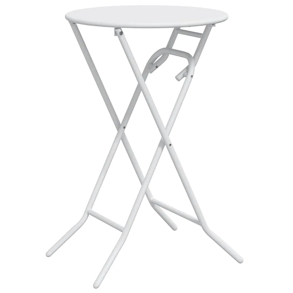 Moderner weißer Klapptisch Metall 50 x 50 x 72 cm