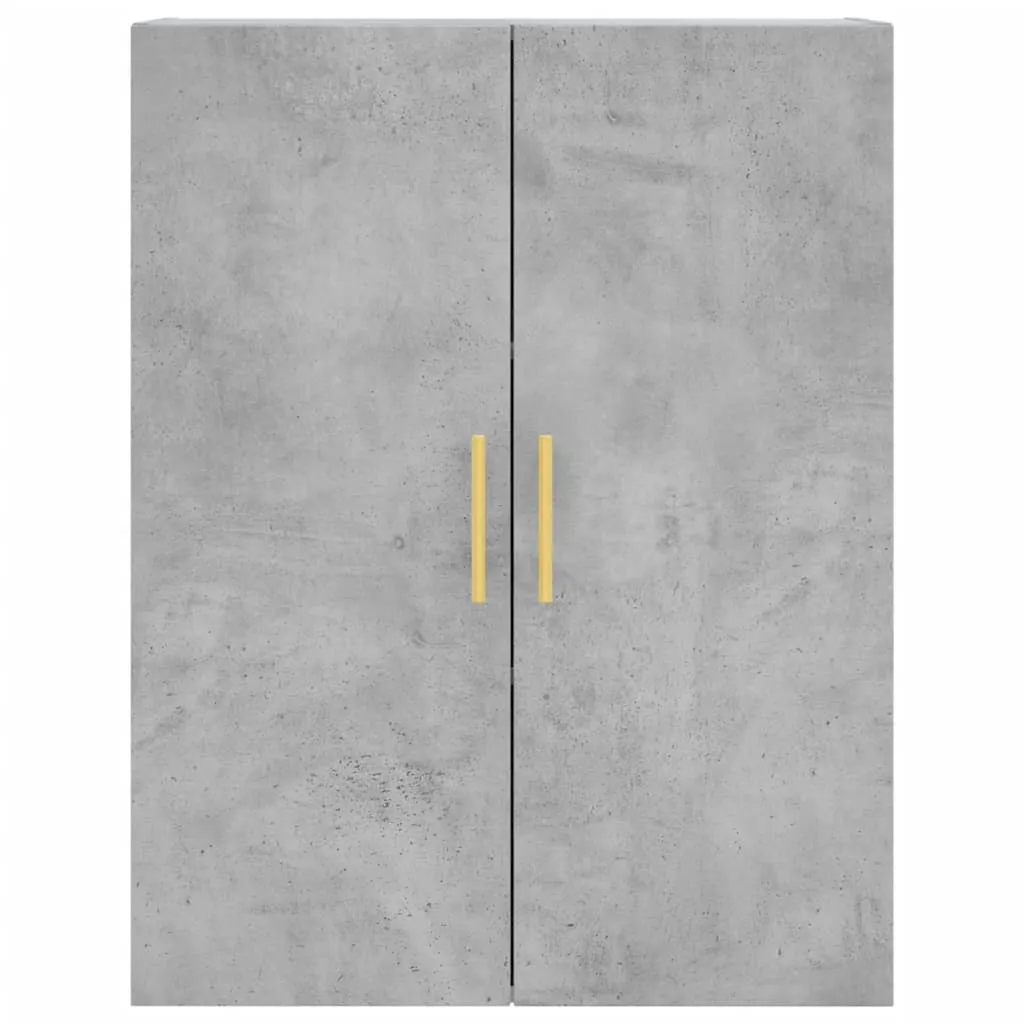 Highboard mit Sideboard 69,5x34x180 cm Betongrau aus Holzwerkstoff und Metall