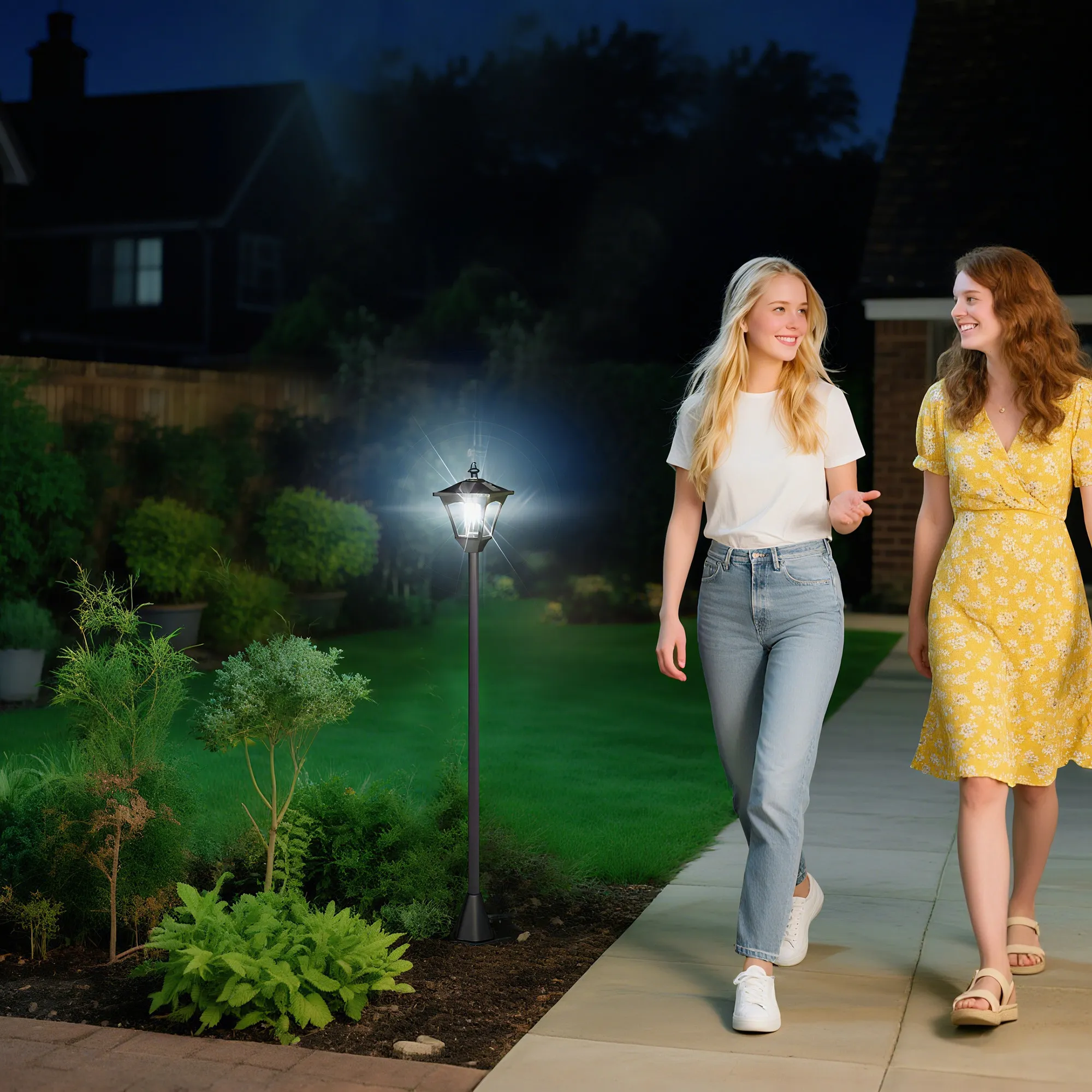 Solar Gartenlaterne LED 30 Lumen mit Erdspieß, 120 cm, Schwarz