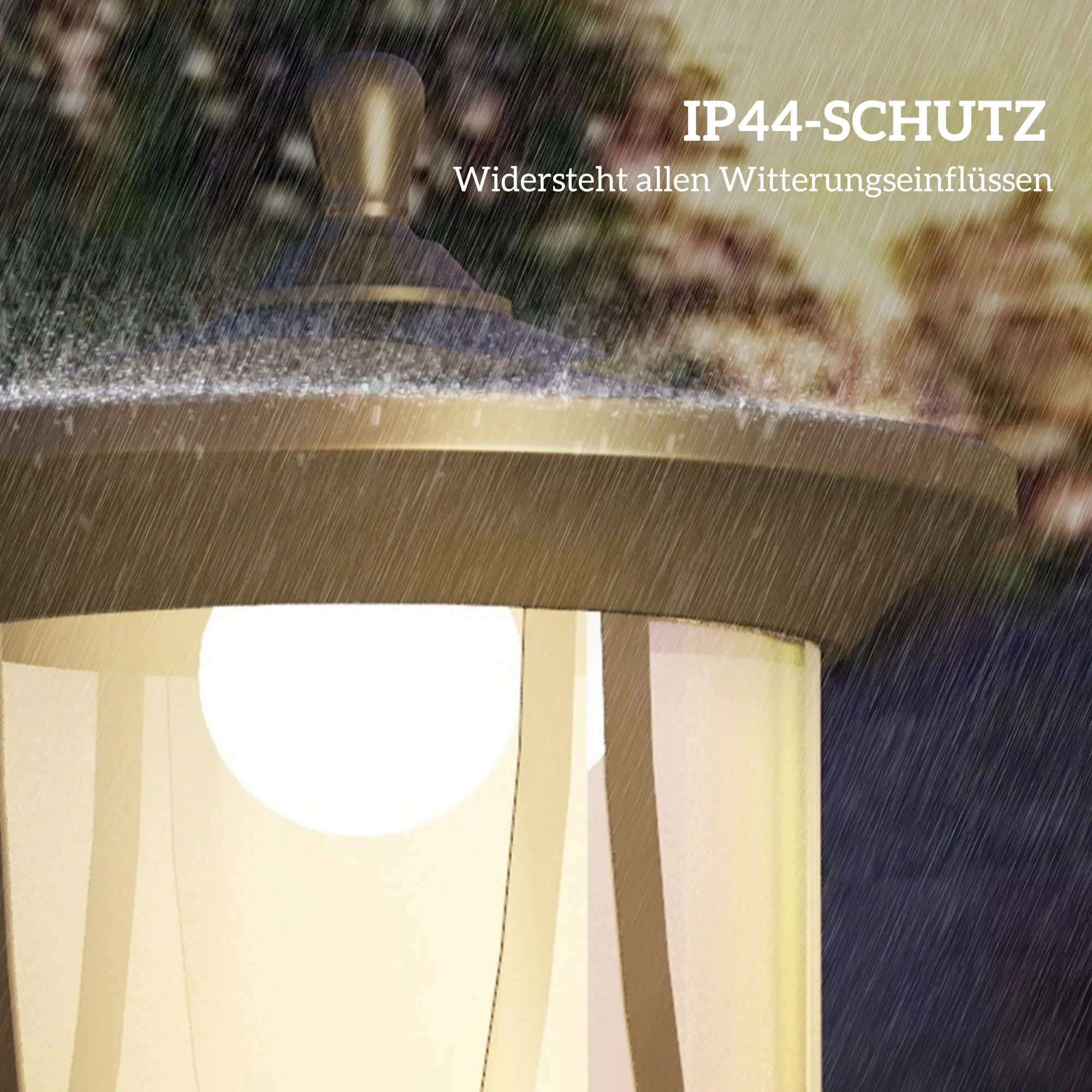 Solar Gartenleuchte LED Wegleuchte Schwarz 127 cm hoch