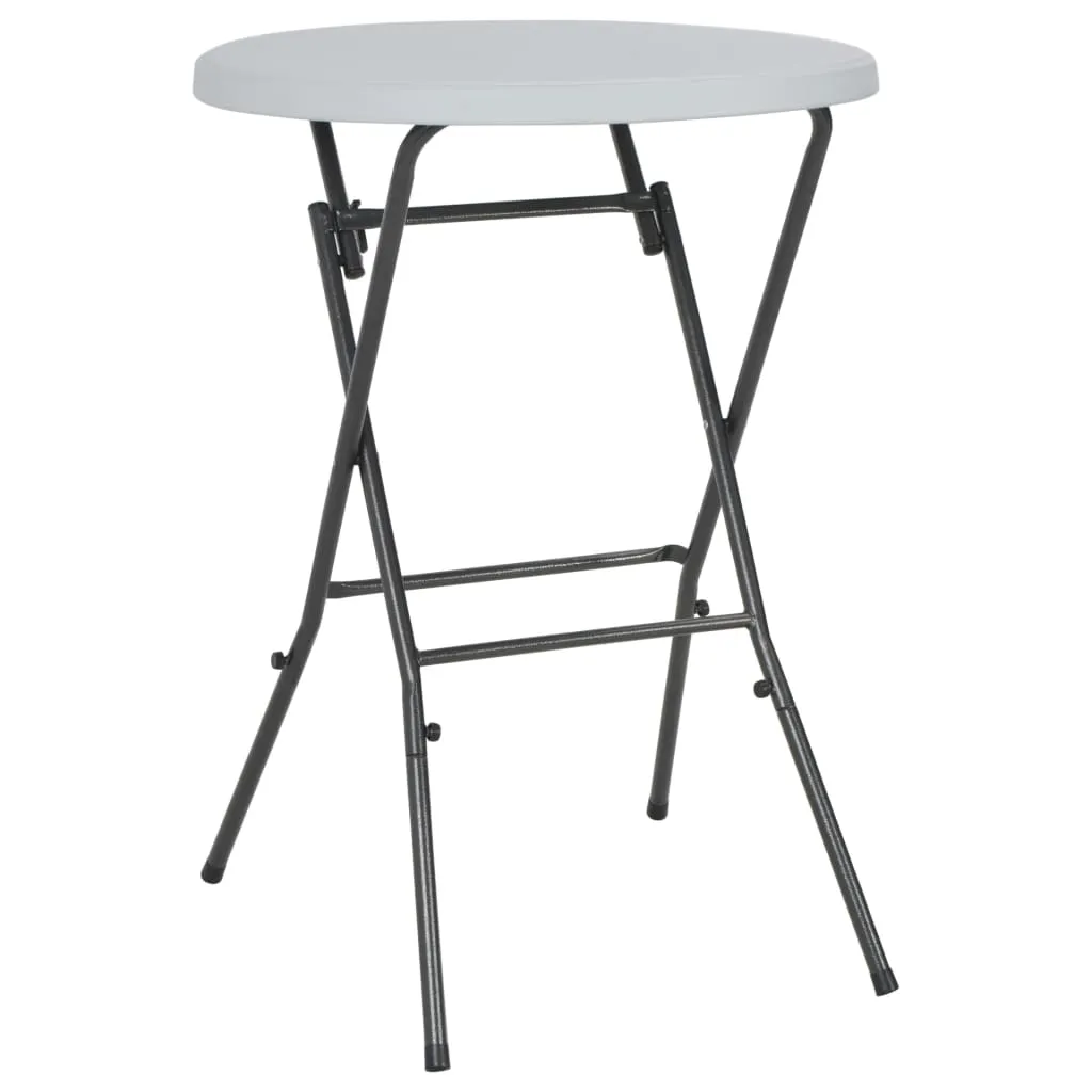Weißer Bartisch 80 x 110 cm mit pulverbeschichtetem Stahlgestell