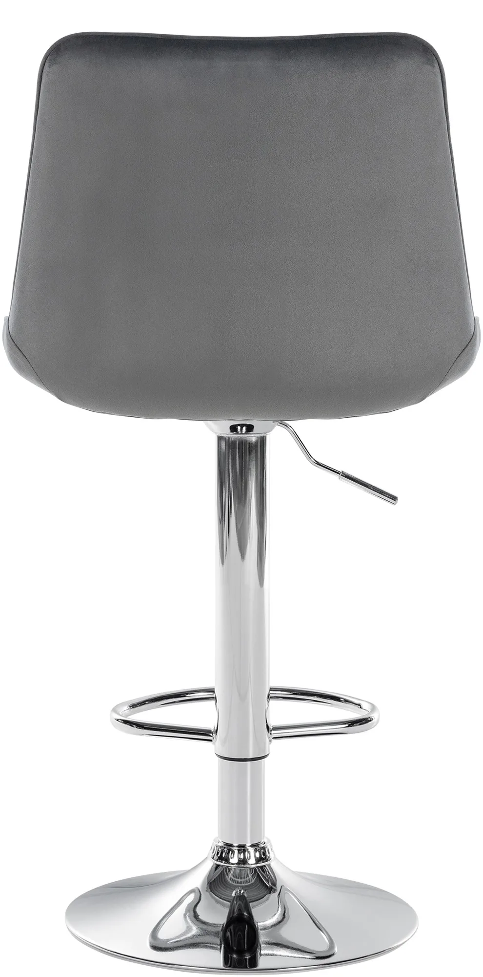 Barhocker Toni Samt 91-112x49.5x50 cm dunkelgrau