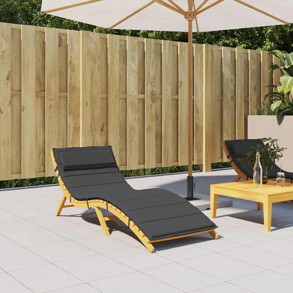 Bequeme Liegenauflage 180x60x4 cm in Schwarz