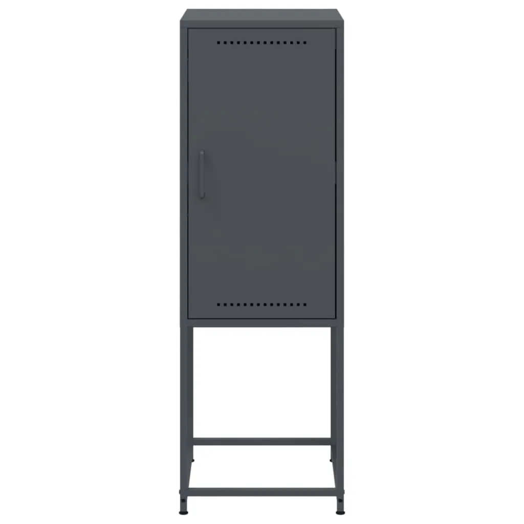 Highboard Industrie-Stil 36x39x107 cm Anthrazit Stahl
