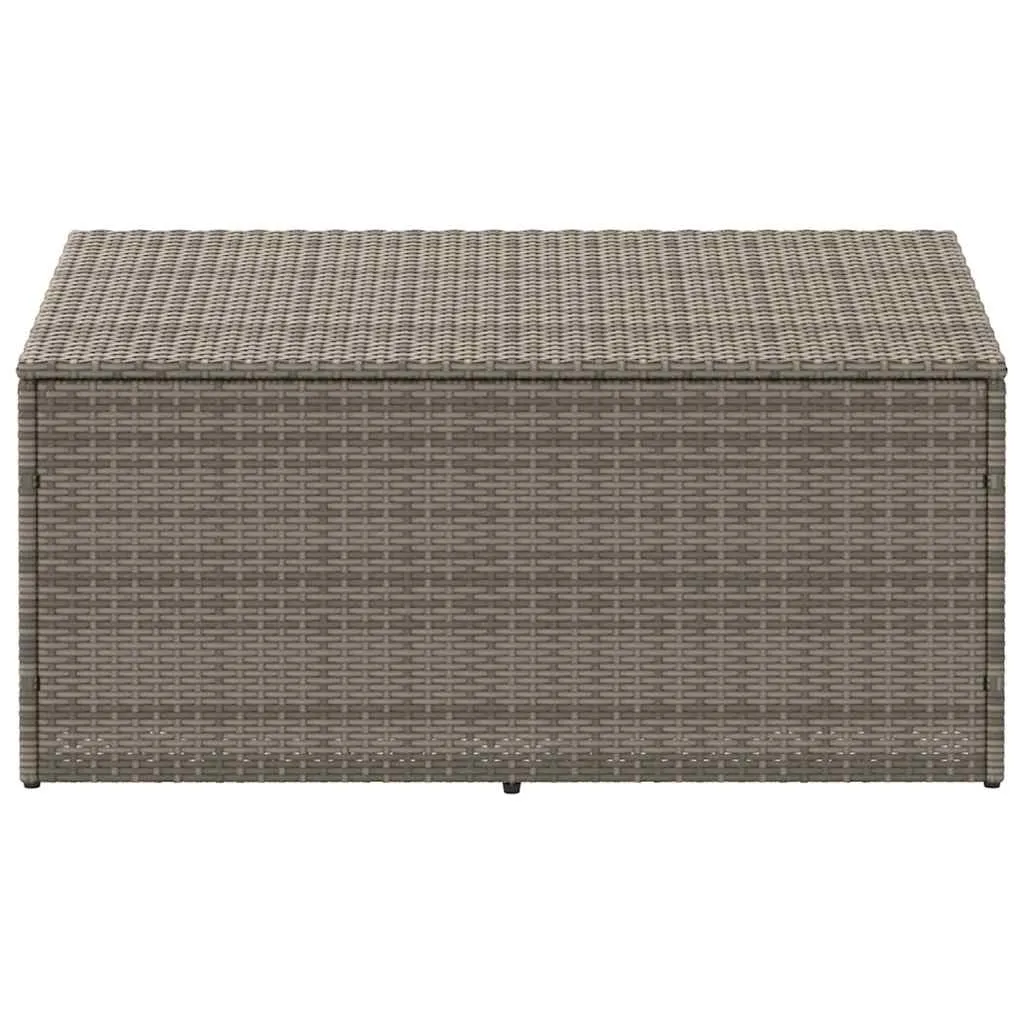 Garten-Aufbewahrungsbox PE-Rattan Grau 110x50x58 cm