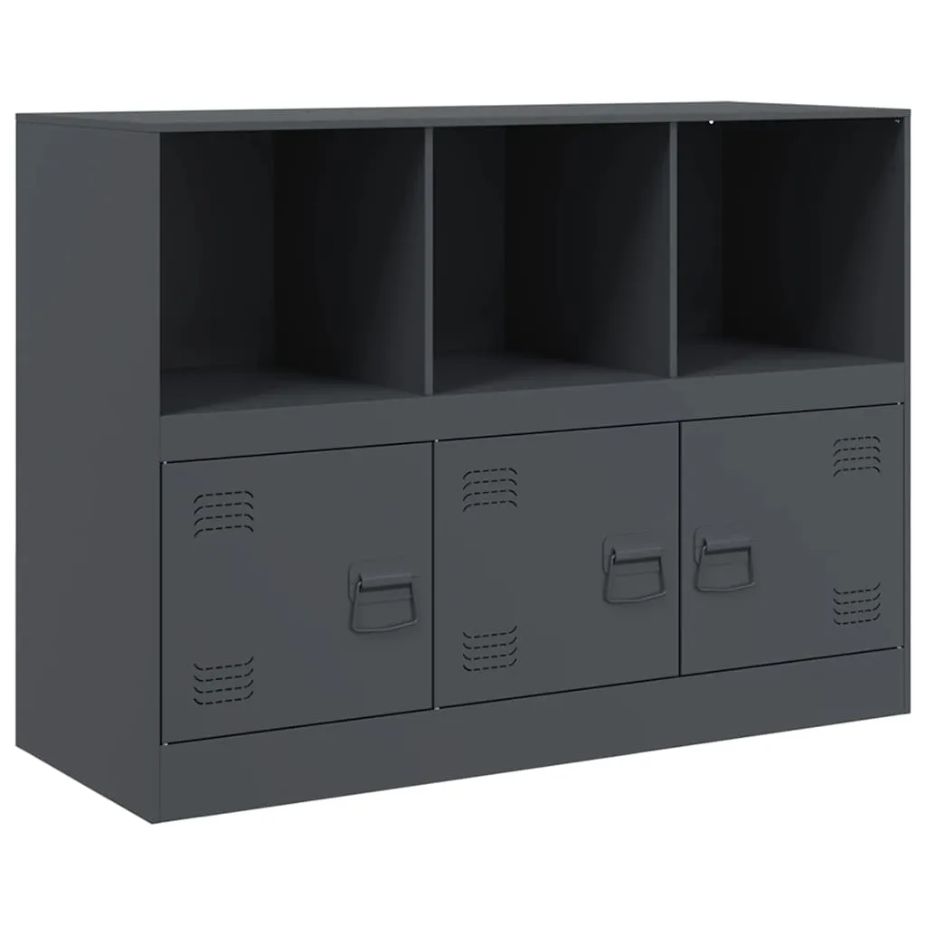 Sideboard Anthrazit 99 x 39 x 73 cm aus kaltgewalztem Stahl