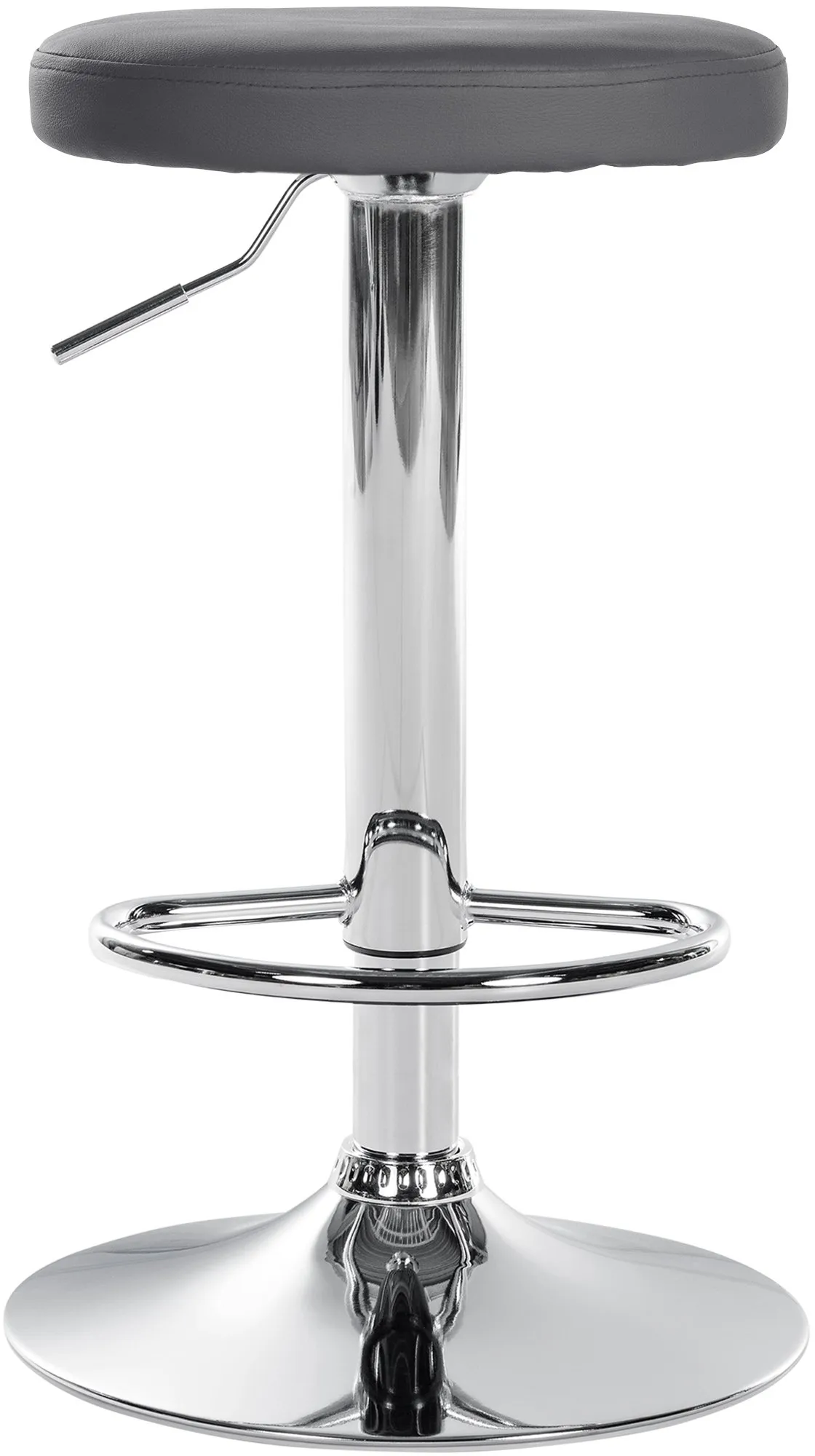Barhocker Ponte 38,5x38,5x60-81 cm Grau Kunstleder