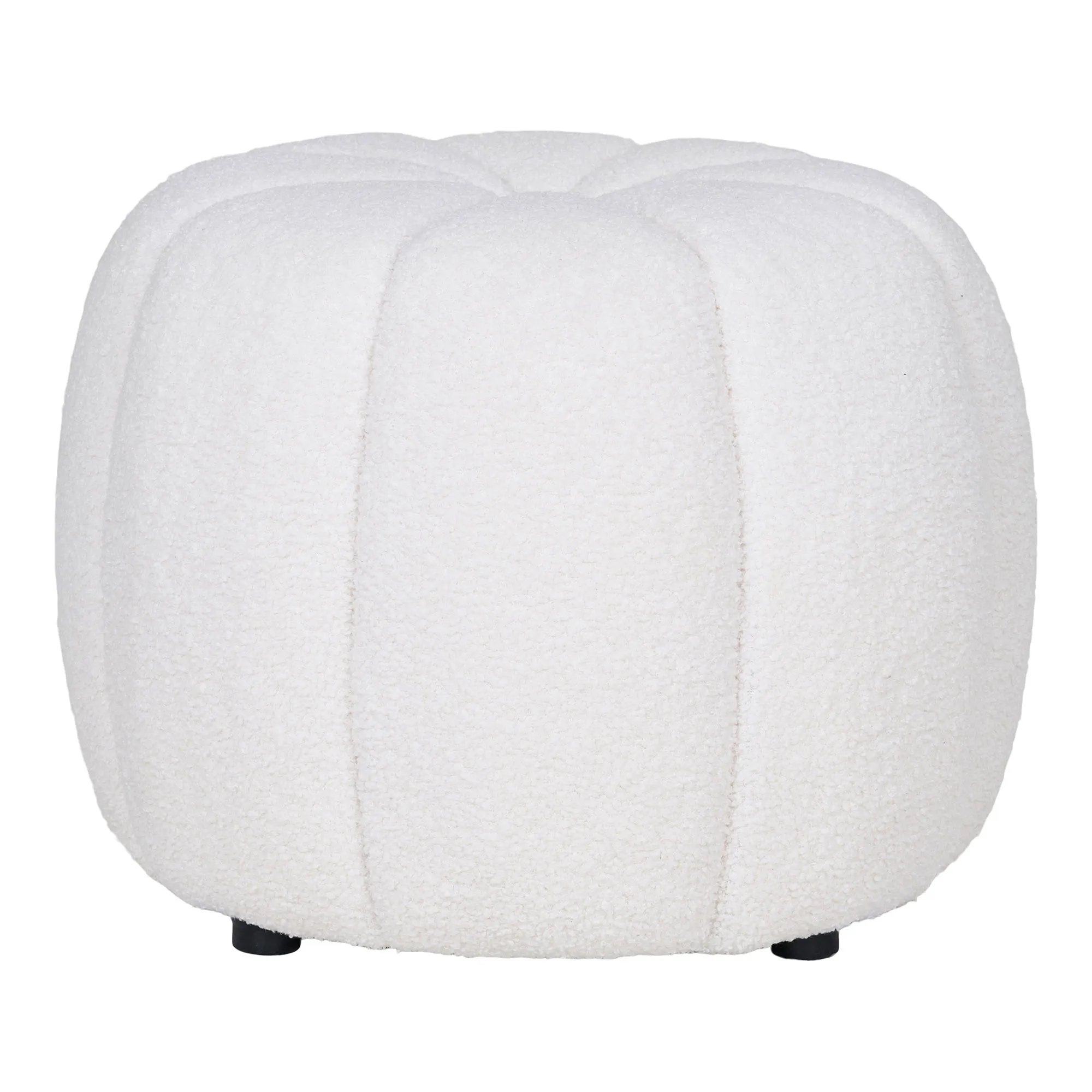 tinkaro Pouf Paisley Polyester, Schaumstoff, Sperrholz Off-White
