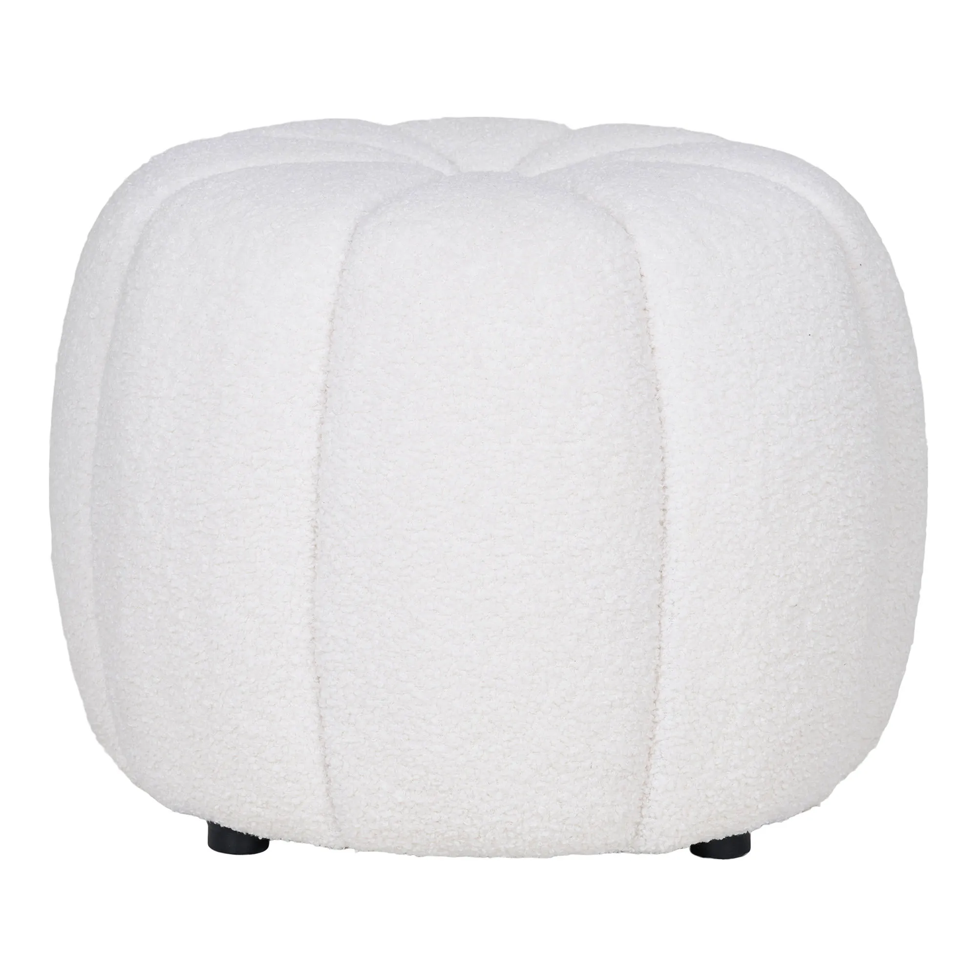 tinkaro Puffer Paisley Pouf ø48x38 cm Off-White
