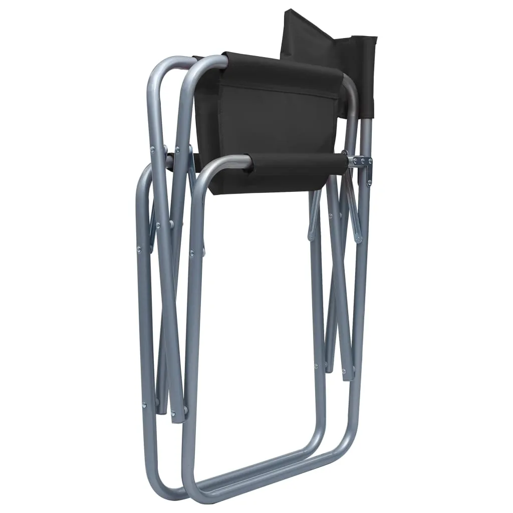 Klappbarer Regiestuhl Schwarz 48 x 57 x 79 cm