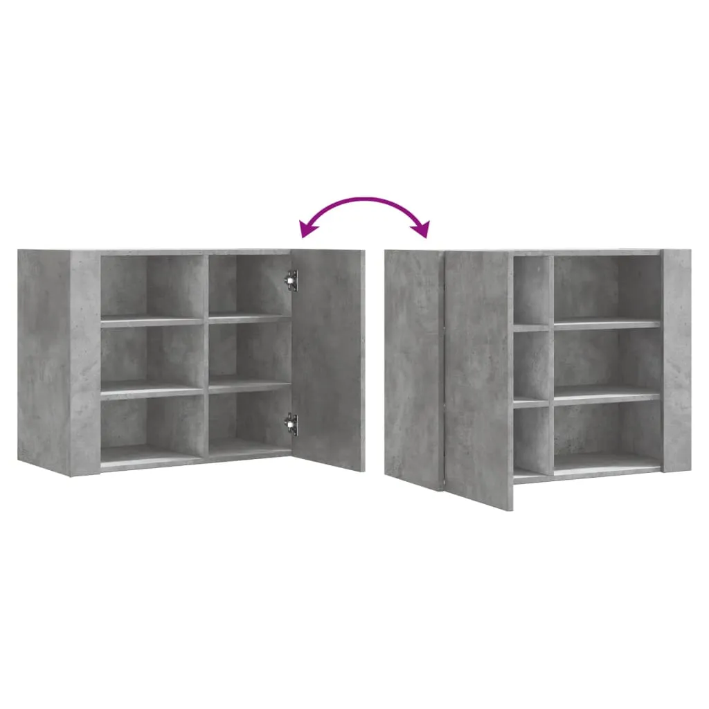 Wandschrank Betongrau 75 x 35 x 60 cm aus Holzwerkstoff