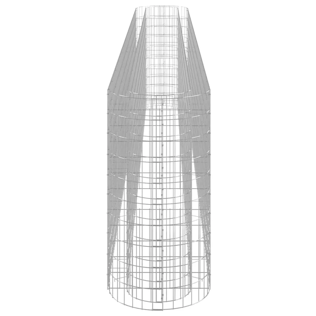 Gabionen-Hochbeet 470x50x100 cm Silber verzinktes Eisen