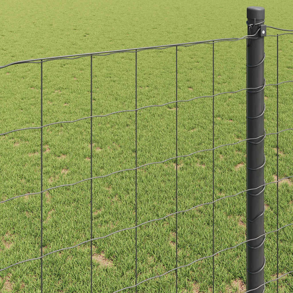 Eurozaun 0,4 x 10 m PVC-beschichtetes Eisen Grau