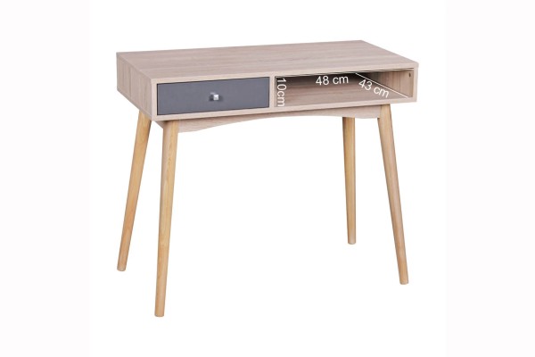 tinkaro Schreibtisch rechteckig ARKAN Holz Schminktisch Sonoma Eiche