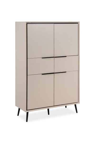 finori Highboard Arona 90 x 140 cm sand / schwarz