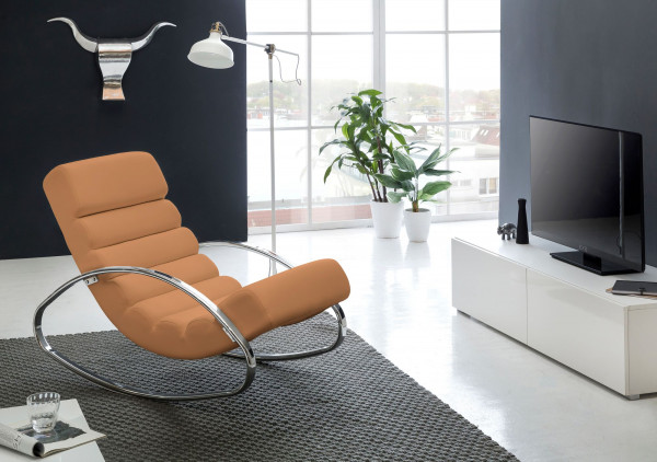WOHNLING Relaxliege Sessel Fernsehsessel Farbe braun Relaxsessel Design Schaukelstuhl