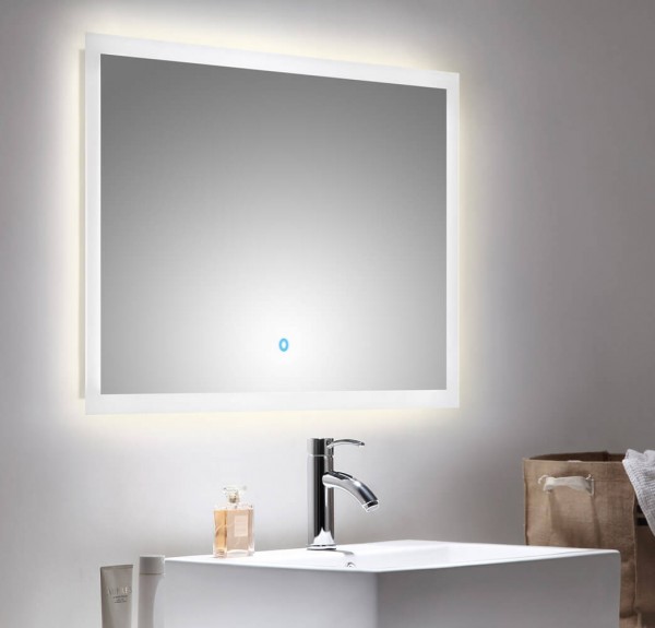 Posseik LED Spiegel 90x60 cm mit Touch Bedienung