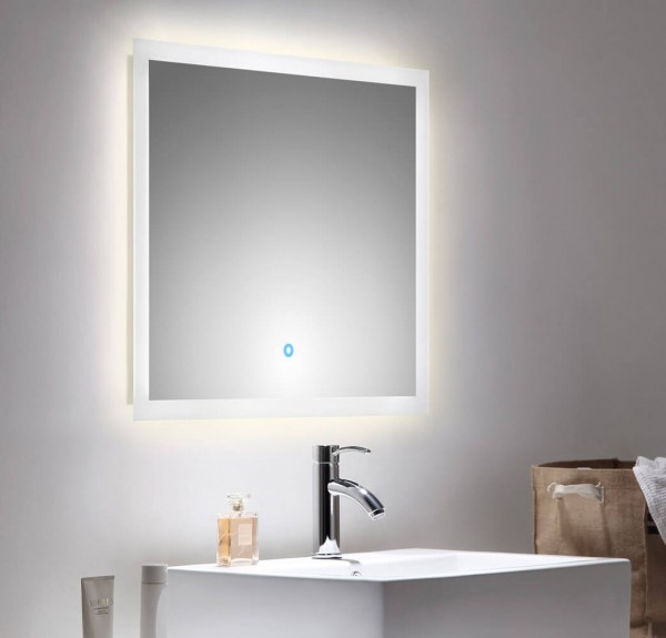 Posseik LED Spiegel 70x60 cm mit Touch Bedienung