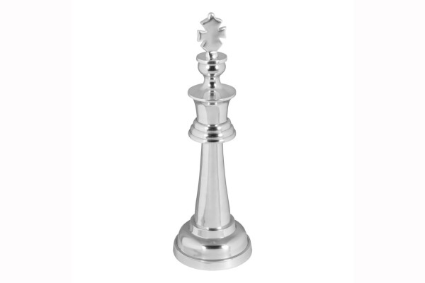 tinkaro Deko Schachfigur stehend MILA Aluminium Dekoration Silber