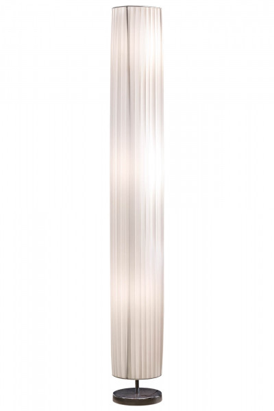 Stehlampe 160 cm eckig Röhrenlampe Wohnzimmer weiß & verchromt Lampe