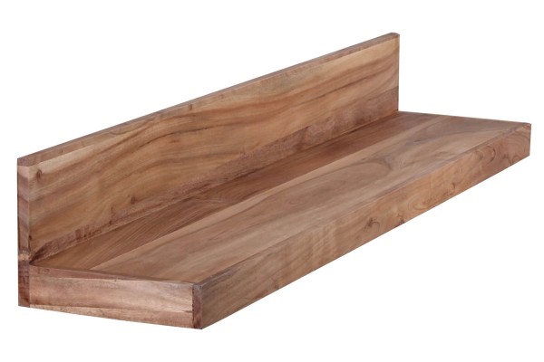 tinkaro Wandregal eckig TINO Massiv-Holz Akazie Panel Braun